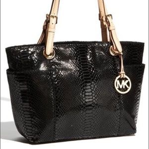 Michael Kors Python Jet Set Tote handbag purse